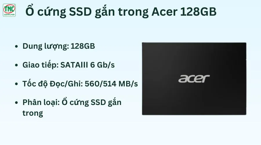 Ổ cứng SSD gắn trong Acer 128GB RE100 2.5 inch SATA 3