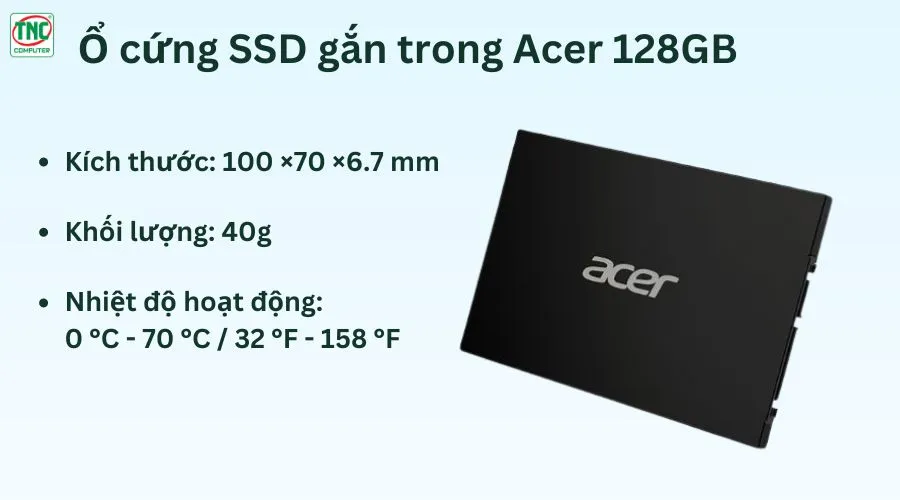 Ổ cứng SSD gắn trong Acer 128GB giá rẻ