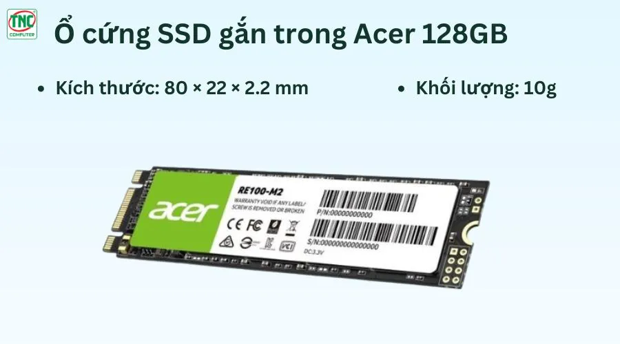 Ổ cứng SSD gắn trong Acer chính hãng