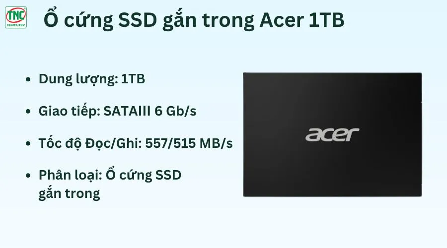 Ổ cứng SSD gắn trong Acer 1TB RE100 2.5 inch SATA 3