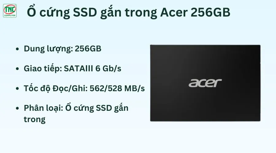 Ổ cứng SSD gắn trong Acer 256GB RE100 2.5 inch SATA 3