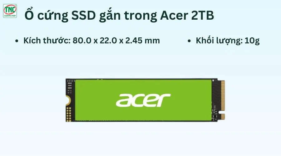 Ổ cứng SSD gắn trong Acer chính hãng