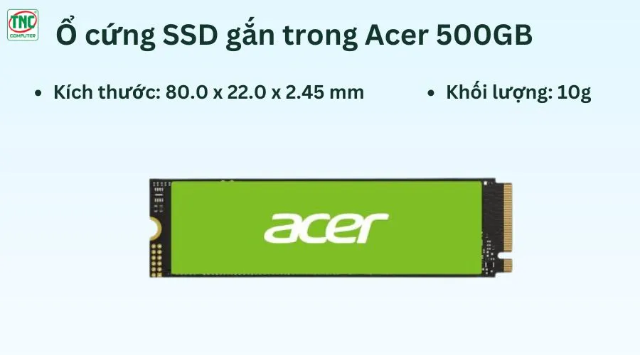 Ổ cứng SSD gắn trong chính hãng Acer