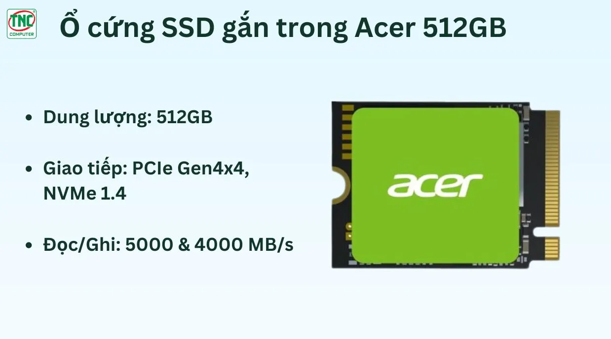 Ổ cứng SSD gắn trong Acer 512GB MA200 PCIe Gen4 x4 M.2 2230 MA200-512GB(1)