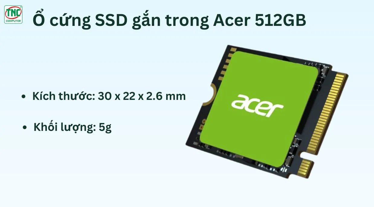 Ổ cứng SSD gắn trong Acer 512GB chính hãng