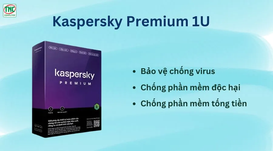 Phần mềm diệt virus Kaspersky Premium 1U (1 thiết bị)