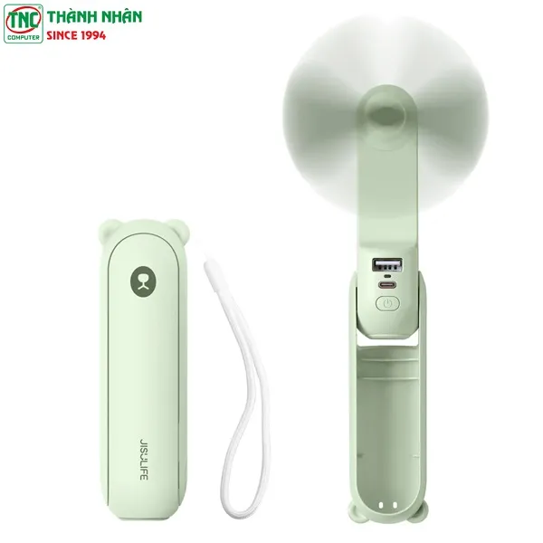  Quạt cầm tay mini 3in1 Jisulife F8 2000mAh (Green)