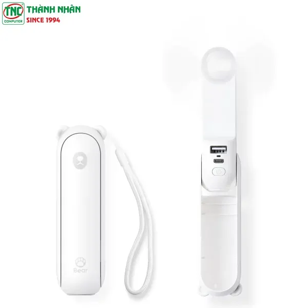 Quạt cầm tay mini 3in1 Jisulife F8X 4800mAh (White)