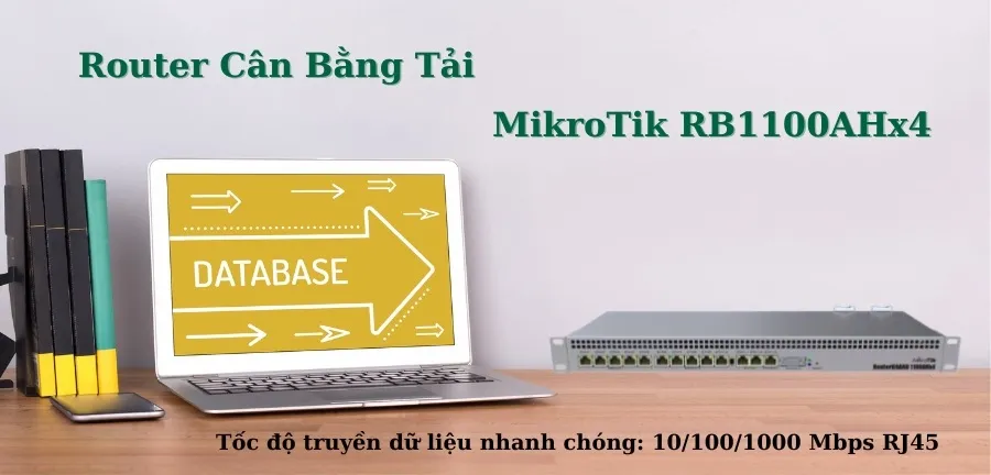 Router Cân Bằng Tải MikroTik RB1100AHx4 có tốc độ truyền dữ liệu nhanh chóng