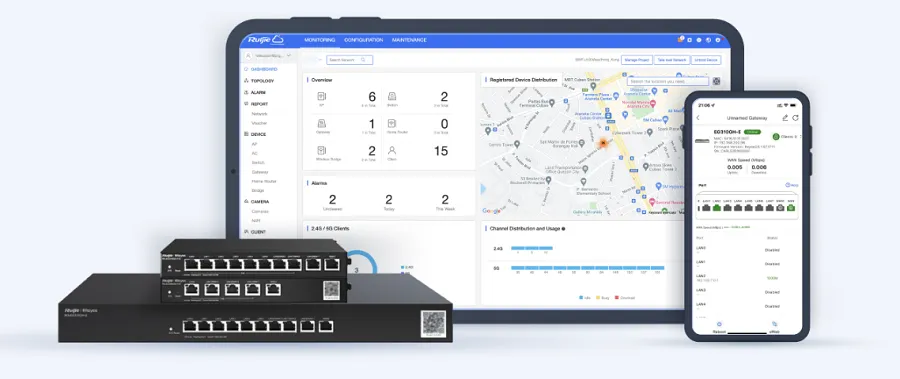 Router Cân Bằng Tải PoE Ruijie RG-EG310GH-P-E có kết nối đa dạng, mạnh mẽ