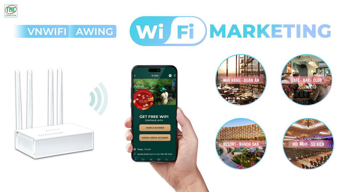 Router Wifi DrayTek Vigor1100ax được trang bị Wifi Marketing hiện đại