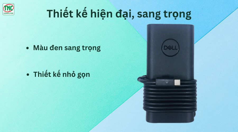 Sạc cho máy tính xách tay Dell 90W đầu Type-C (20V-4.5A)-Hàng chính hãng	