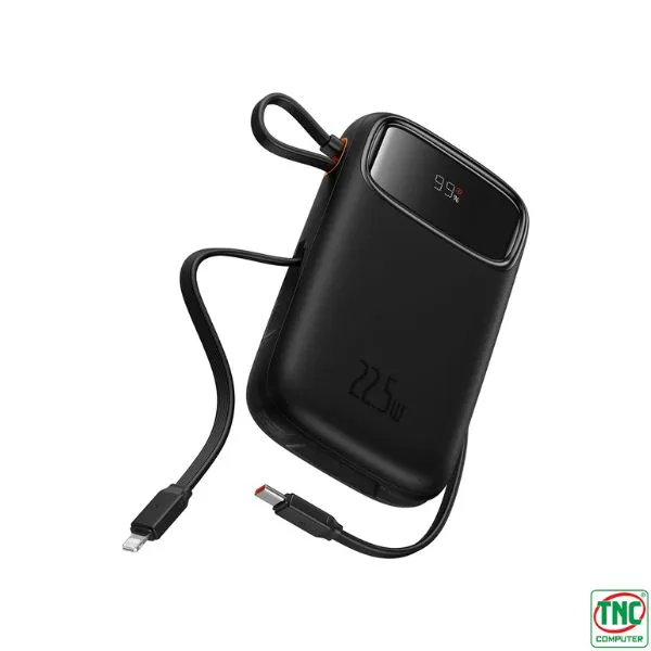 Sạc dự phòng Baseus Qpow2 2-Cable 20000mAh 22.5W Black