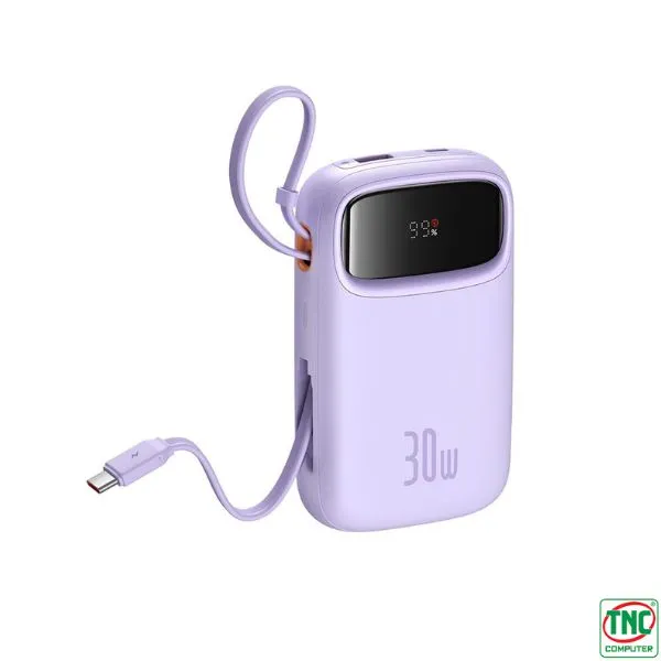 Sạc dự phòng Baseus Qpow2 Dual-Cable 10000mAh 30W Purple