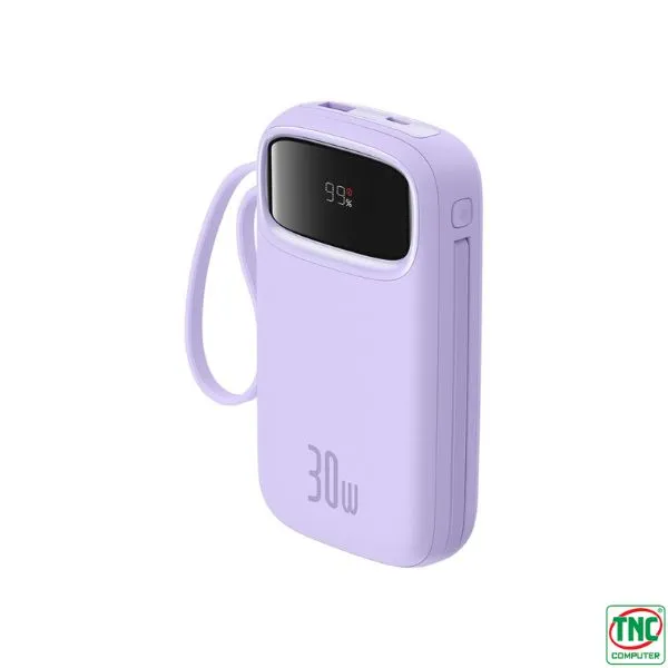 Sạc dự phòng Baseus Qpow2 Dual-Cable 20000mAh 30W Purple