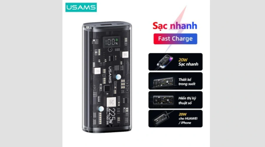 Hỗ trợ sạc nhanh 20W giúp tiết kiệm thời gian