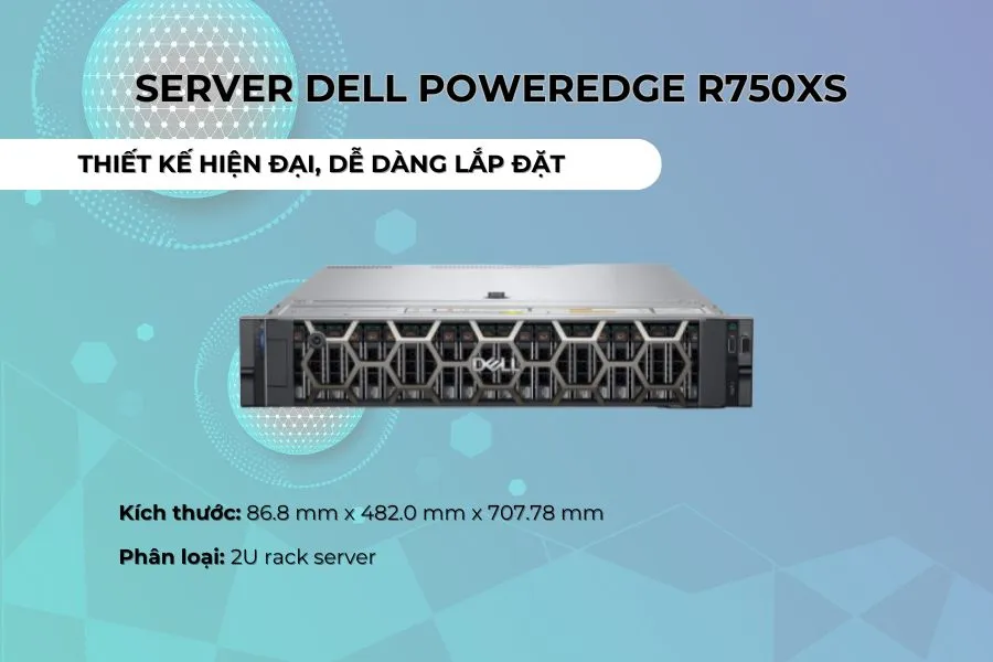 Server Dell PowerEdge R750xs 16x2.5 42SVRDR750-707 