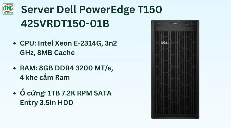 Server Dell PowerEdge T150 42SVRDT150-01B