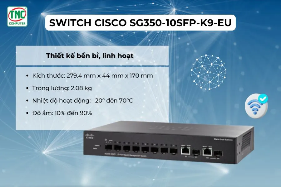 Switch Cisco SG350-10SFP-K9-EU