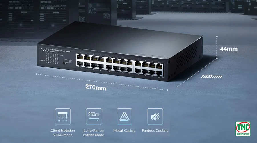 Switch Cudy GS1024 sở hữu công nghệ tiết kiệm điện