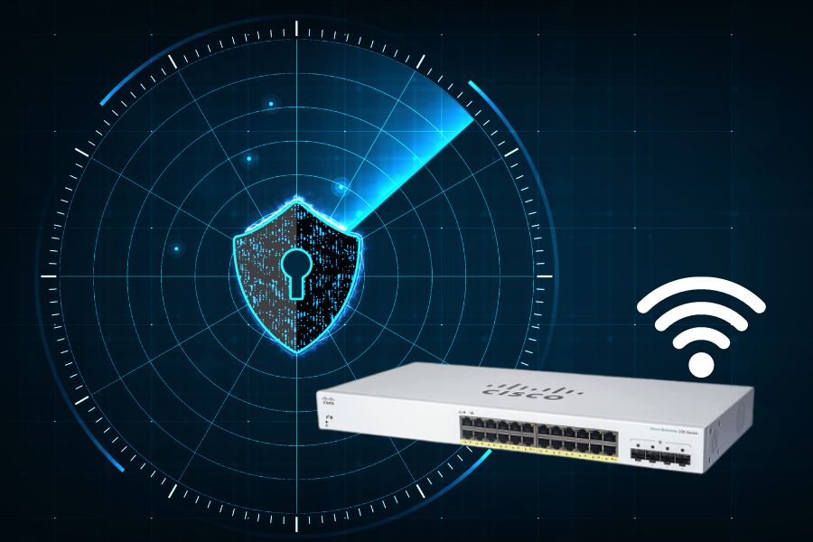 Switch PoE+ Cisco CBS220-24P-4G có tính năng bảo mật cao