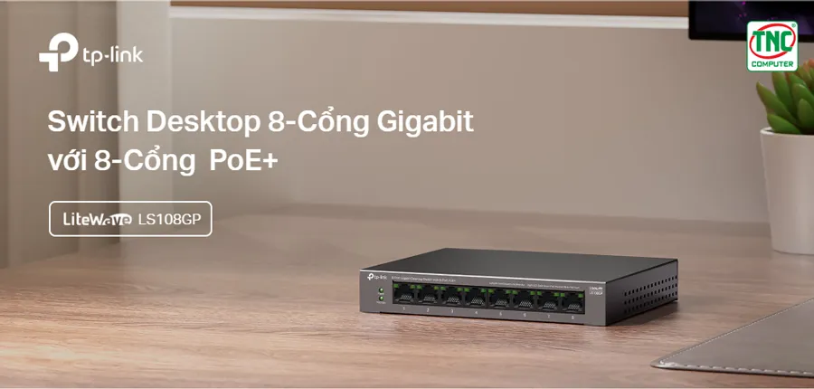 Switch PoE+ TP-Link LS108GP