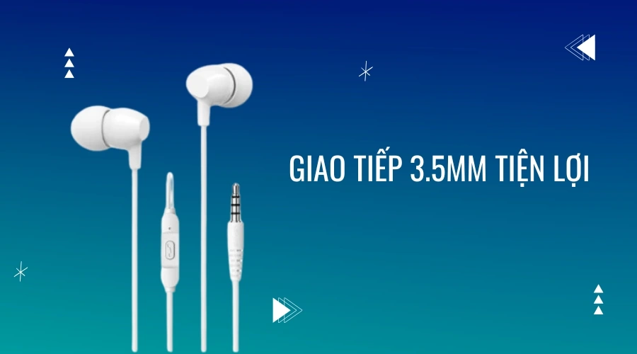 Giao tiếp 3.5mm tiện lợi kết nối với các thiết bị