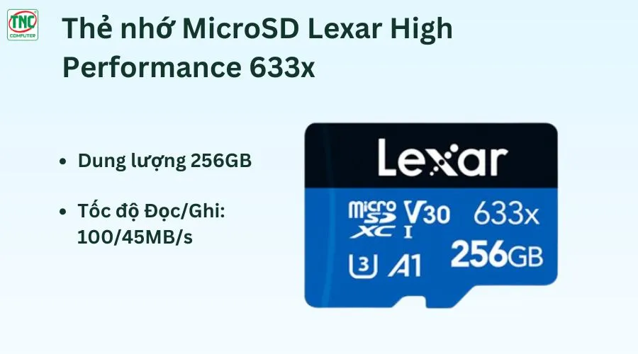 Thẻ nhớ MicroSD Lexar High Performance LSDMI256BB633A