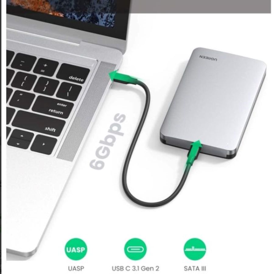 Box đựng ổ cứng 2.5 USB Type-C 3.1 Gen 2 Ugreen 70499