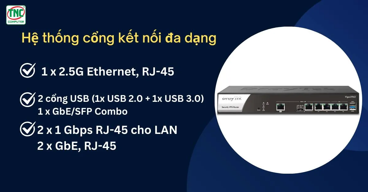 Router Cân Bằng Tải Draytek Vigor2962