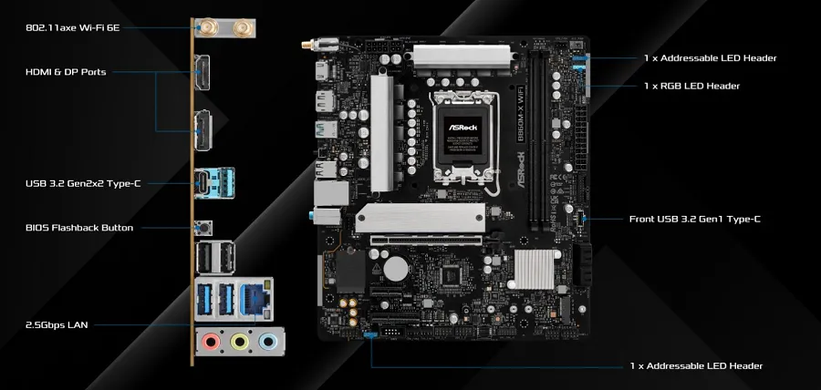 Mainboard ASRock B860M-H2 có hiệu năng tối ưu