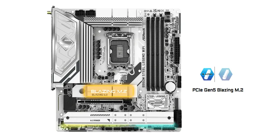 Mainboard ASRock B860M STEEL LEGEND WIFI tích hợp chipset ấn tượng