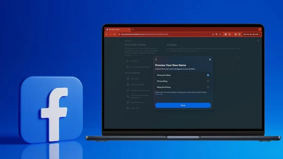 Một số lưu ý khi đổi tên Facebook