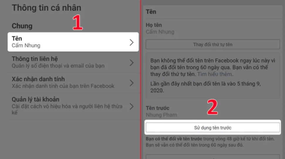 Xác nhận mật khẩu trong tài khoản > Nhấn thêm vào Sử dụng tên trước là được