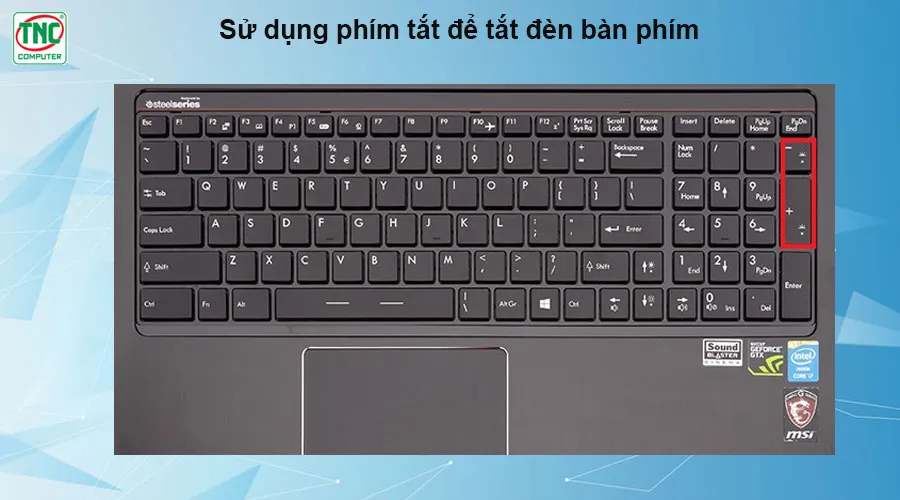 cách tắt ánh sáng trên bàn phím laptop