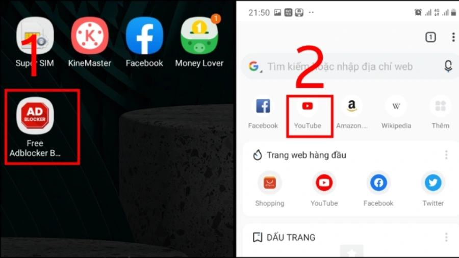 Sử dụng Adblock Browser để tắt quảng cáo trên điện thoại Android