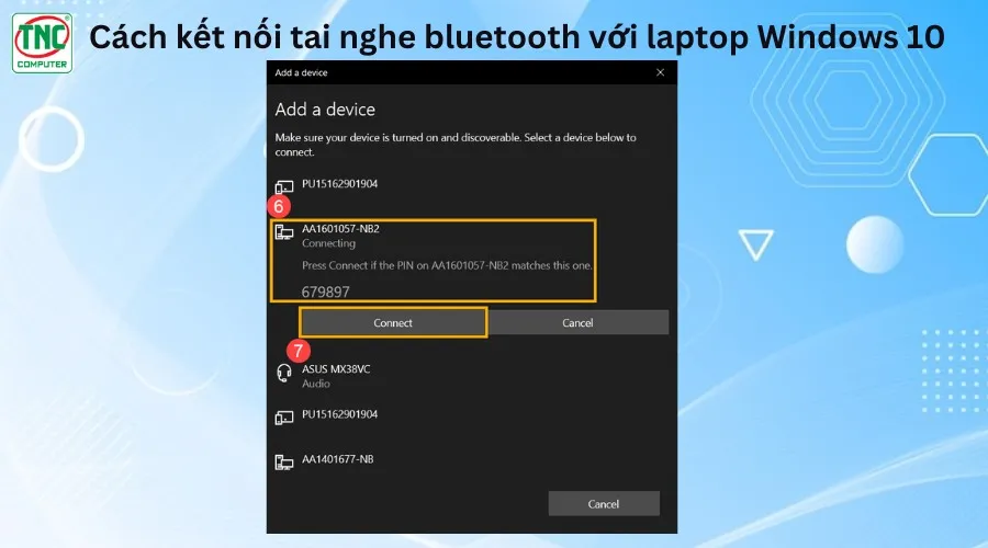 cách kết nối tai nghe bluetooth với laptop