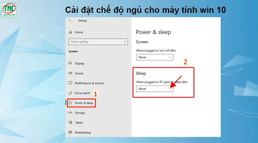 chế độ ngủ của máy tính