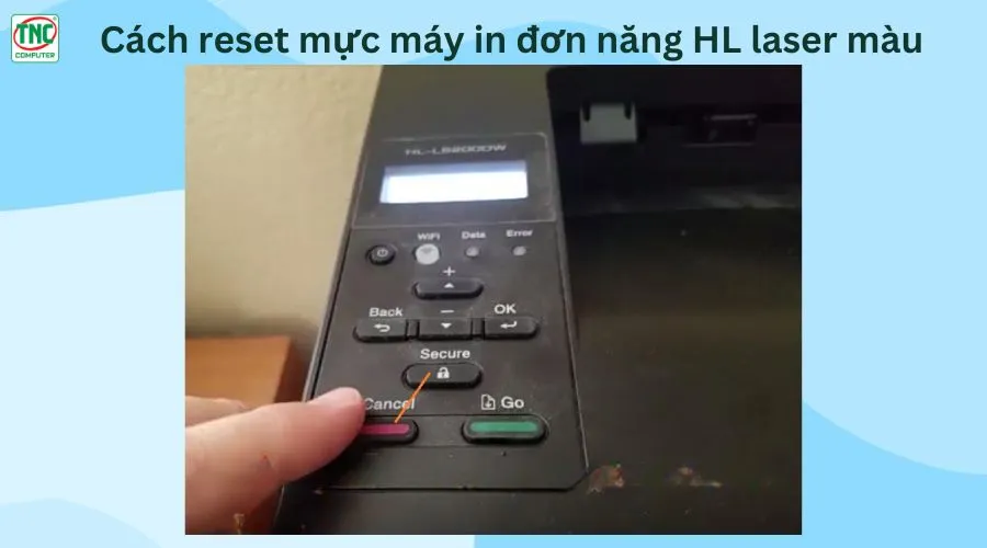 reset máy in về mặc định