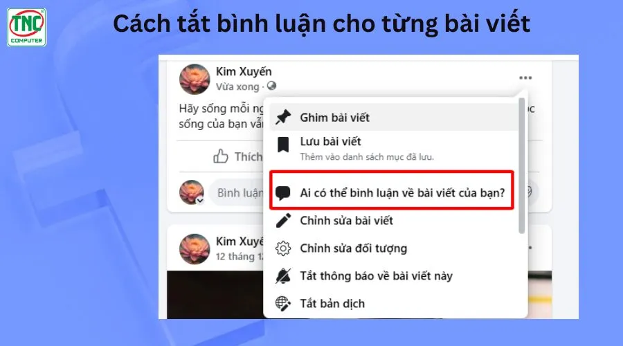 tắt bình luận bài viết