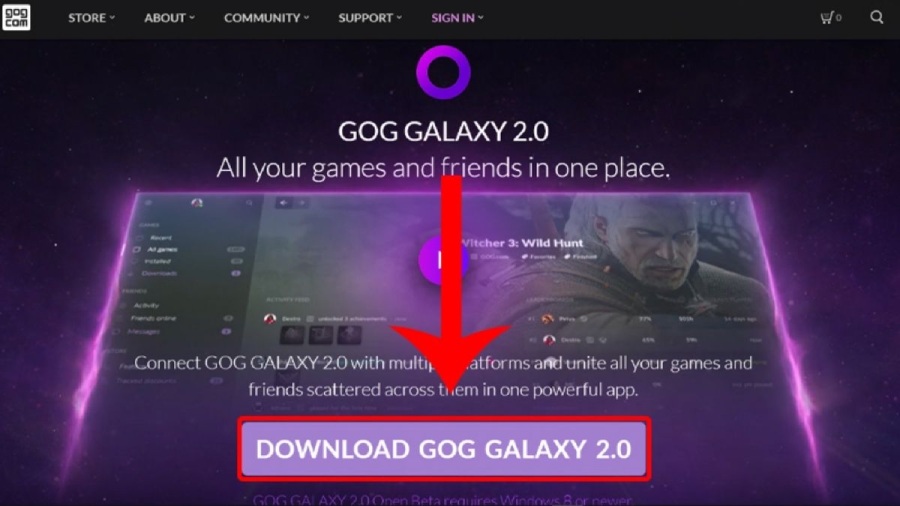 Bước 1: Tải và cài đặt GOG Galaxy