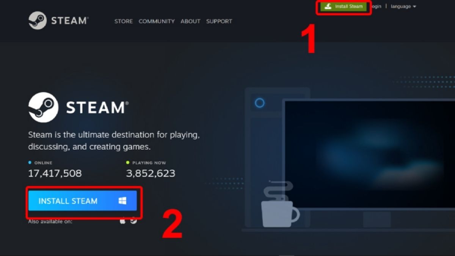 Tải và cài đặt ứng dụng Steam