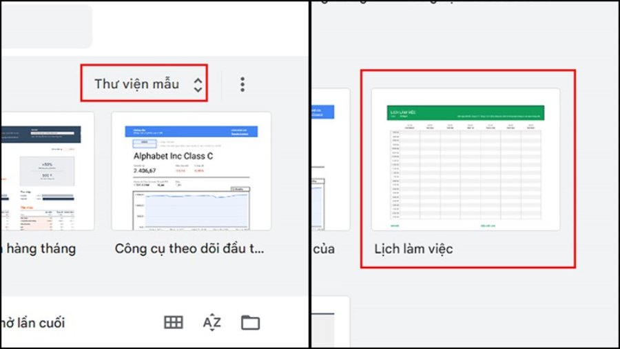 Truy cập vào Google Sheets trên trang chủ