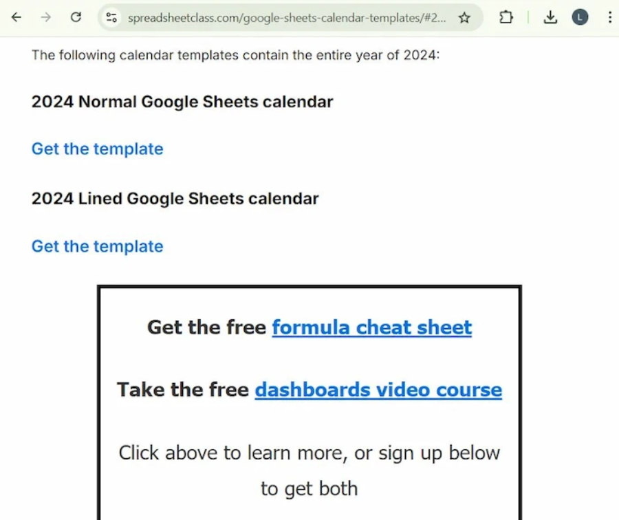 Cách tạo lịch trong Google Sheets từ Spreadsheet Class