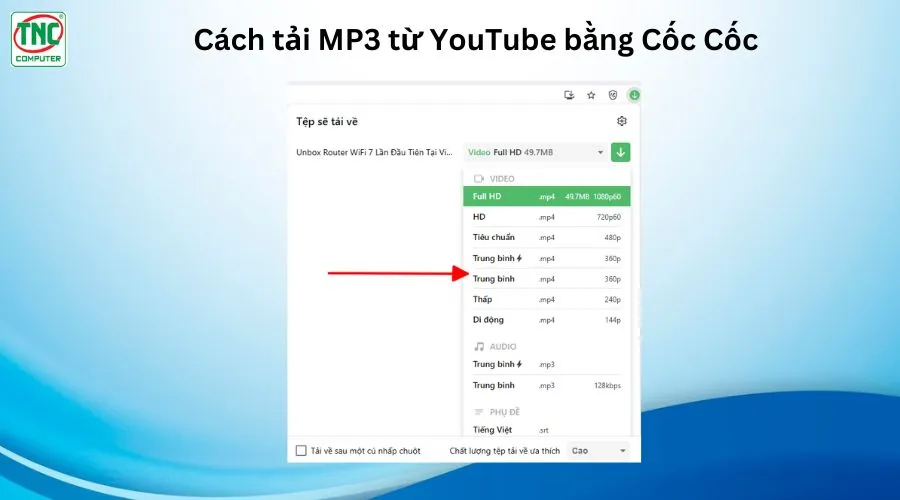 tải video trên youtube mp3