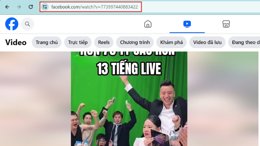 Bước 1: Sao chép liên kết video từ Facebook