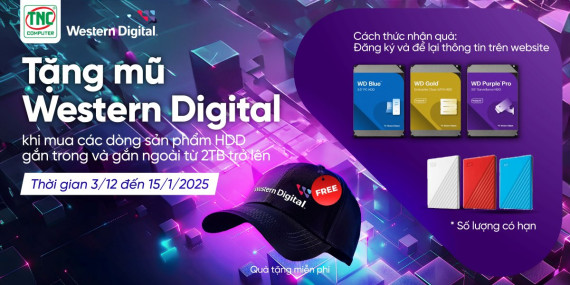 ƯU ĐÃI DÀNH RIÊNG CHO KHÁCH HÀNG WESTERN DIGITAL