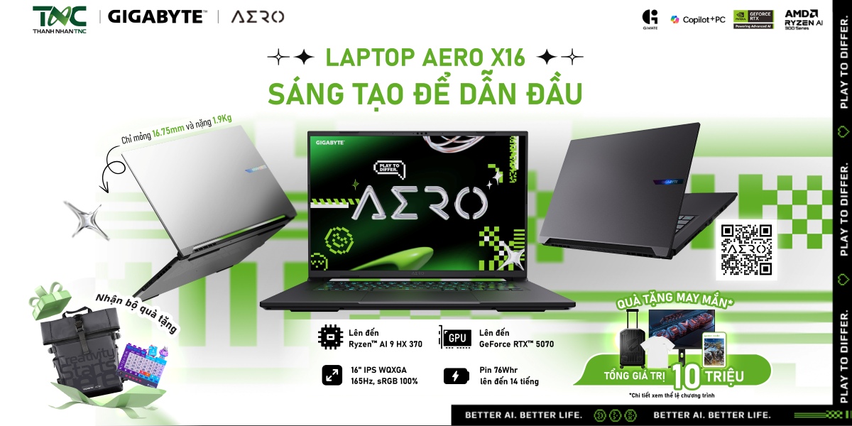 LAPTOP AERO X16 - SÁNG TẠO ĐỂ DẪN ĐẦU