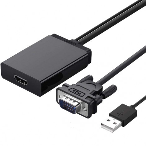 Cable Chuyển VGA sang HDMI + Audio 3.5mm ...