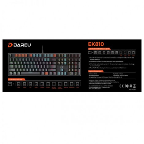 Bàn phím cơ Gaming có dây DAREU EK810 MULTI-LED